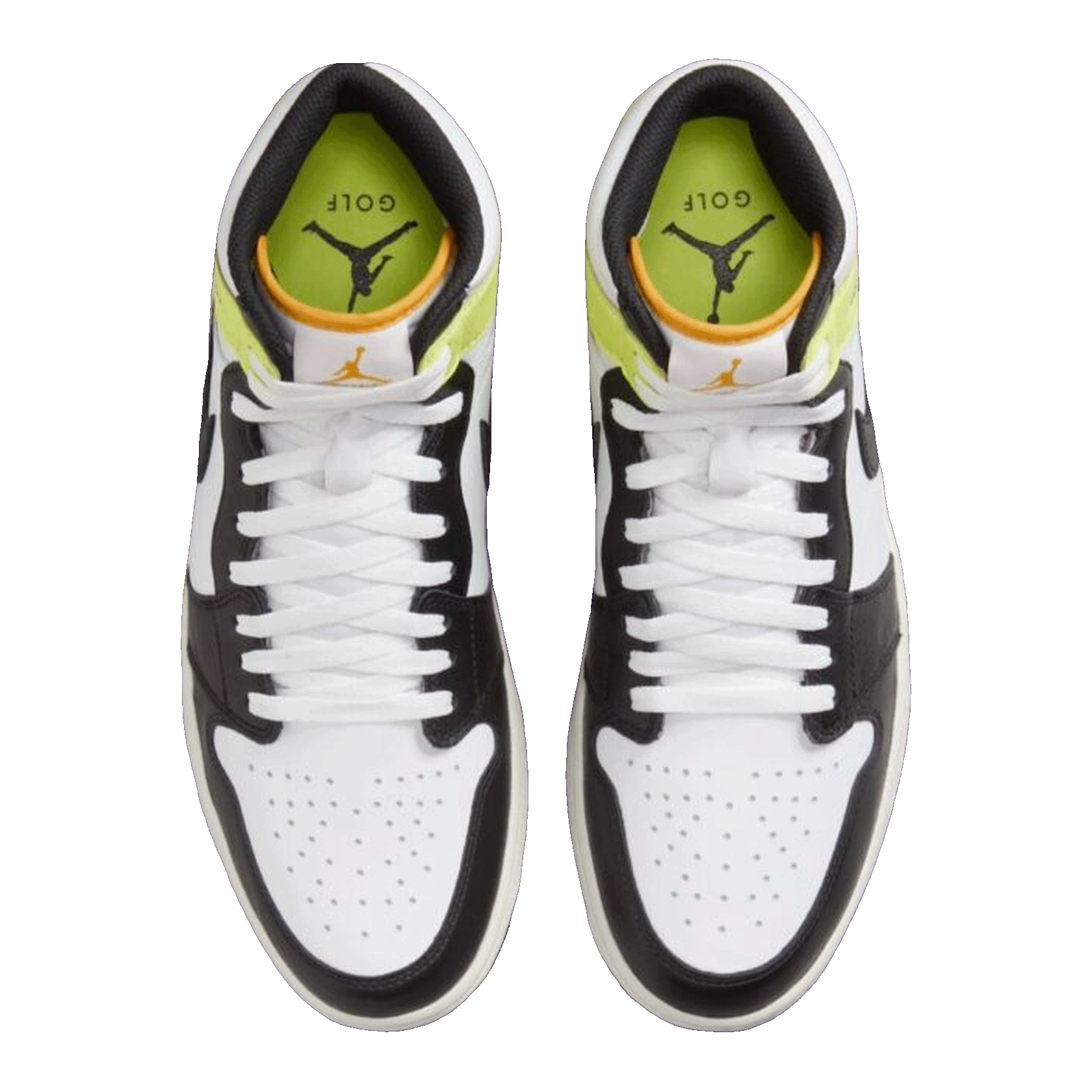 Nike Air Jordan 1 Retro High White Black Volt University Gold (GS) Oben