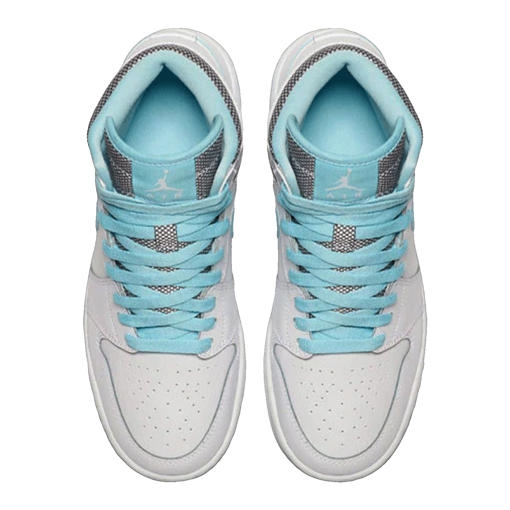 Nike Air Jordan 1 Retro High White Still Blue (GS) Oben