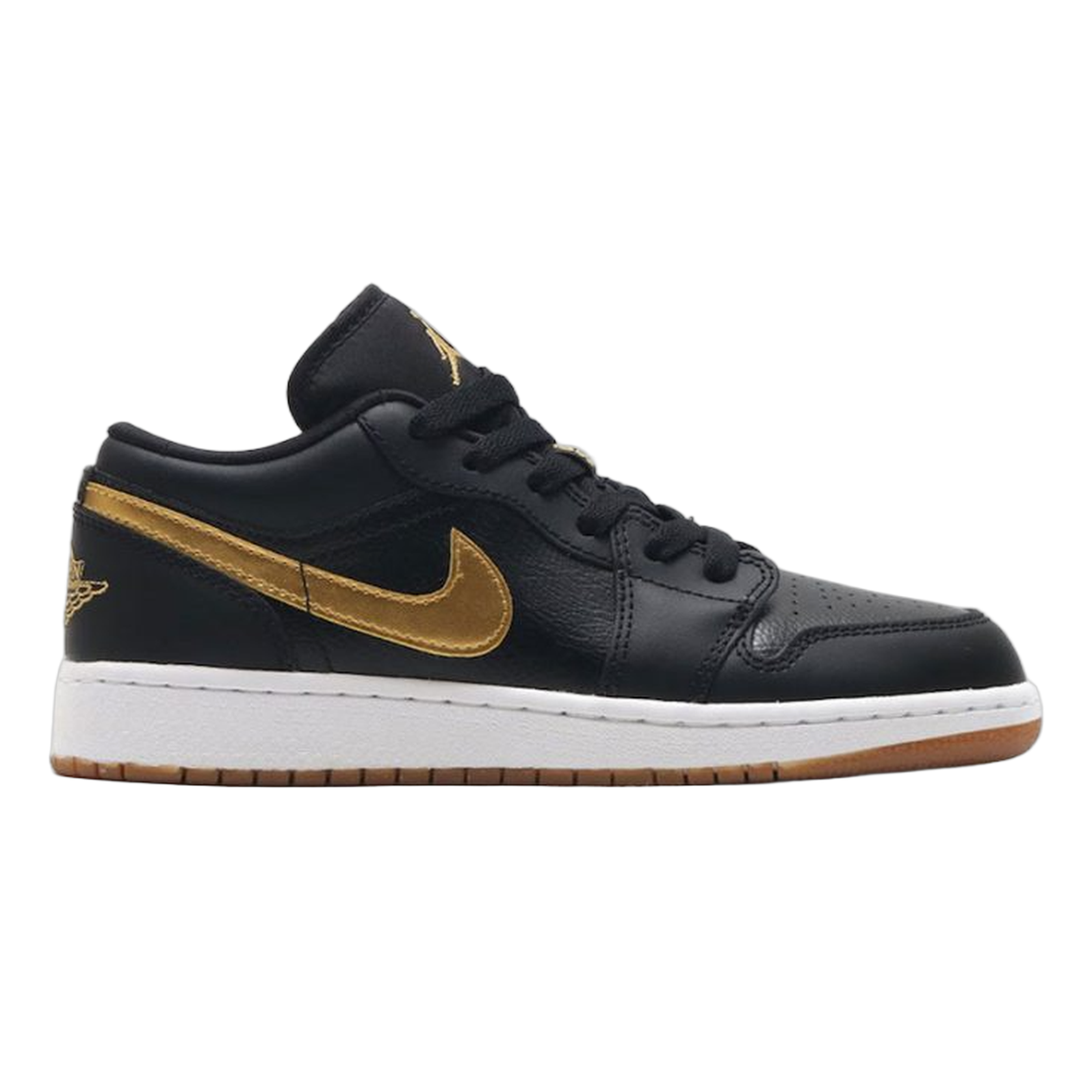 Nike Air Jordan 1 Retro Low Black Gold Patent (GS) 554723-032