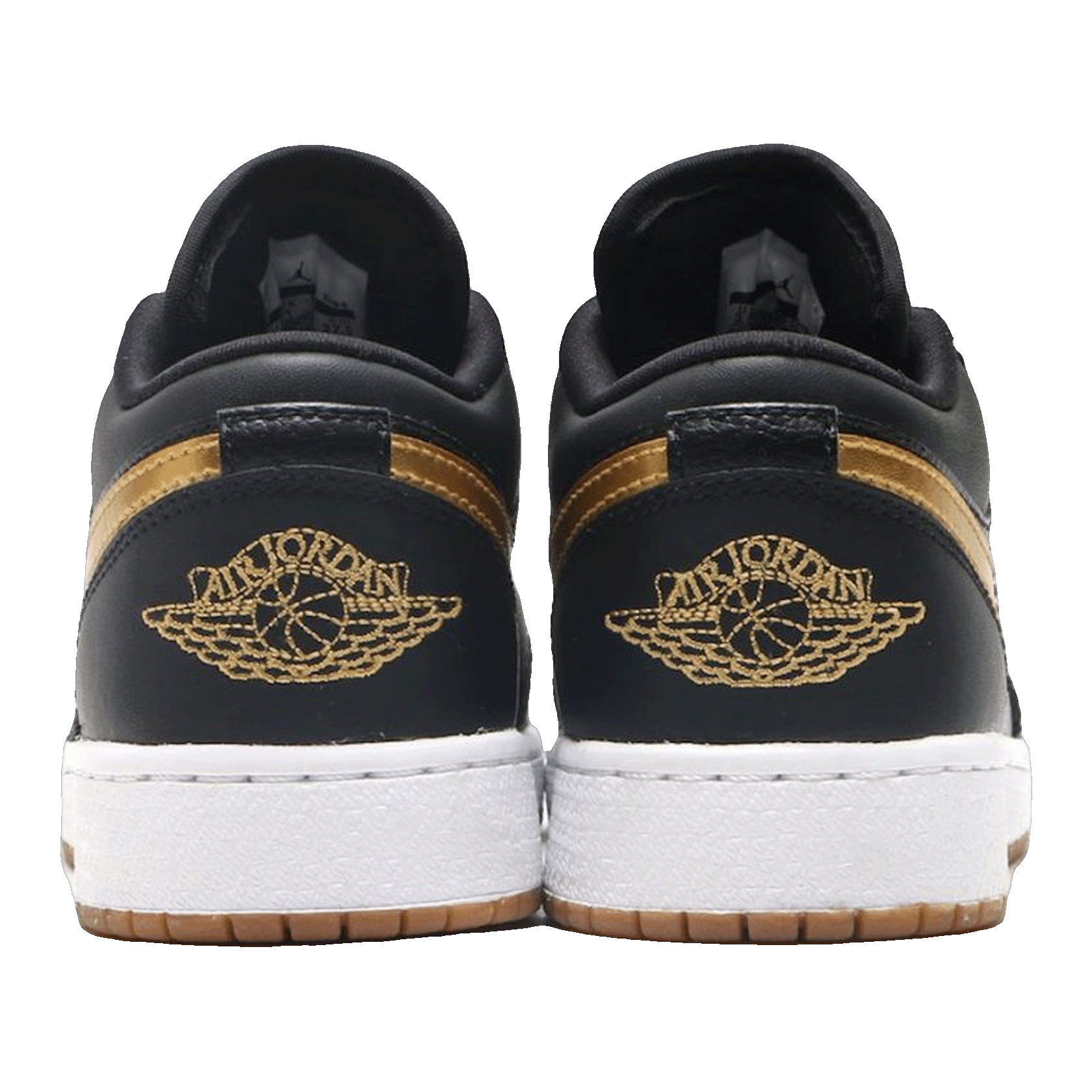 Nike Air Jordan 1 Retro Low Black Gold Patent (GS) Back 554723-032