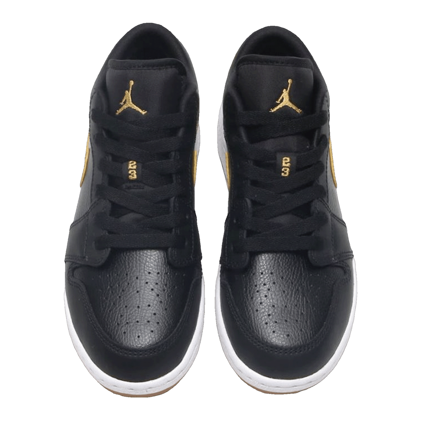 Nike Air Jordan 1 Retro Low Black Gold Patent (GS) Oben 554723-032