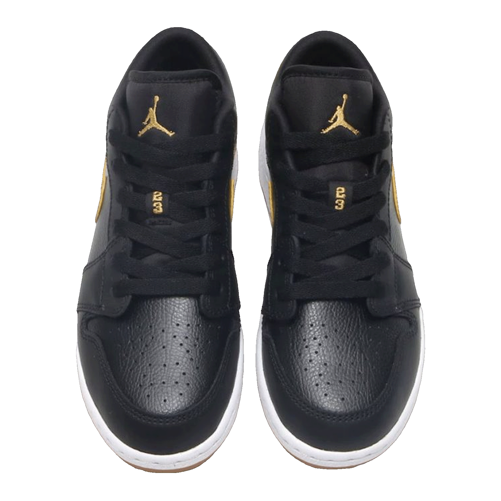 Nike Air Jordan 1 Retro Low Black Gold Patent (GS) Oben 554723-032