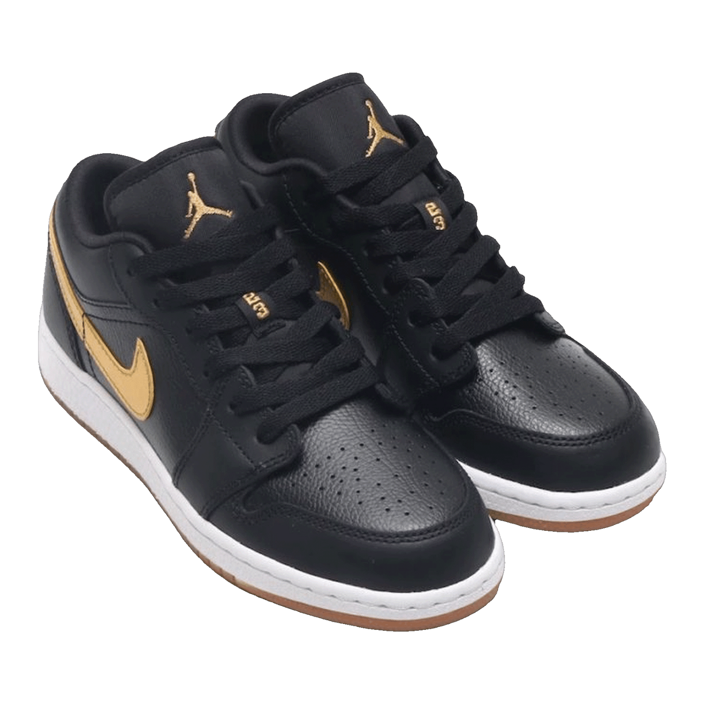 Nike Air Jordan 1 Retro Low Black Gold Patent (GS) Side 554723-032
