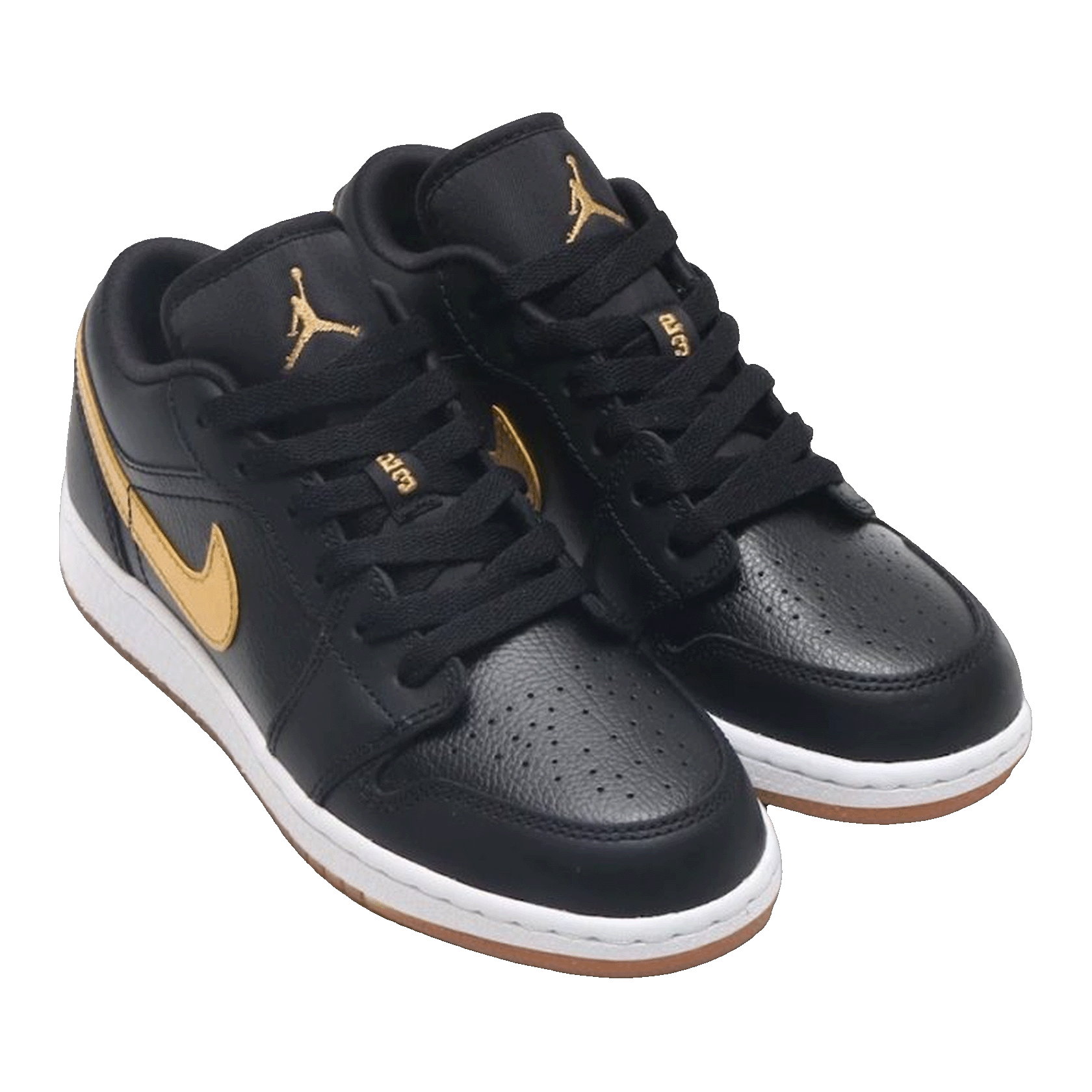 Nike Air Jordan 1 Retro Low Black Gold Patent (GS) Side 554723-032