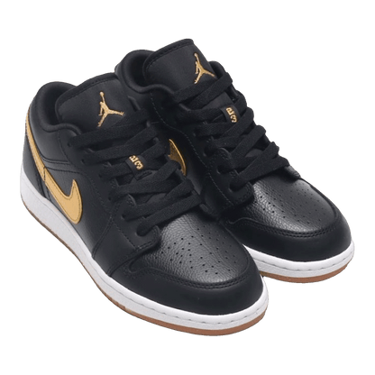 Nike Air Jordan 1 Retro Low Black Gold Patent (GS) Side 554723-032