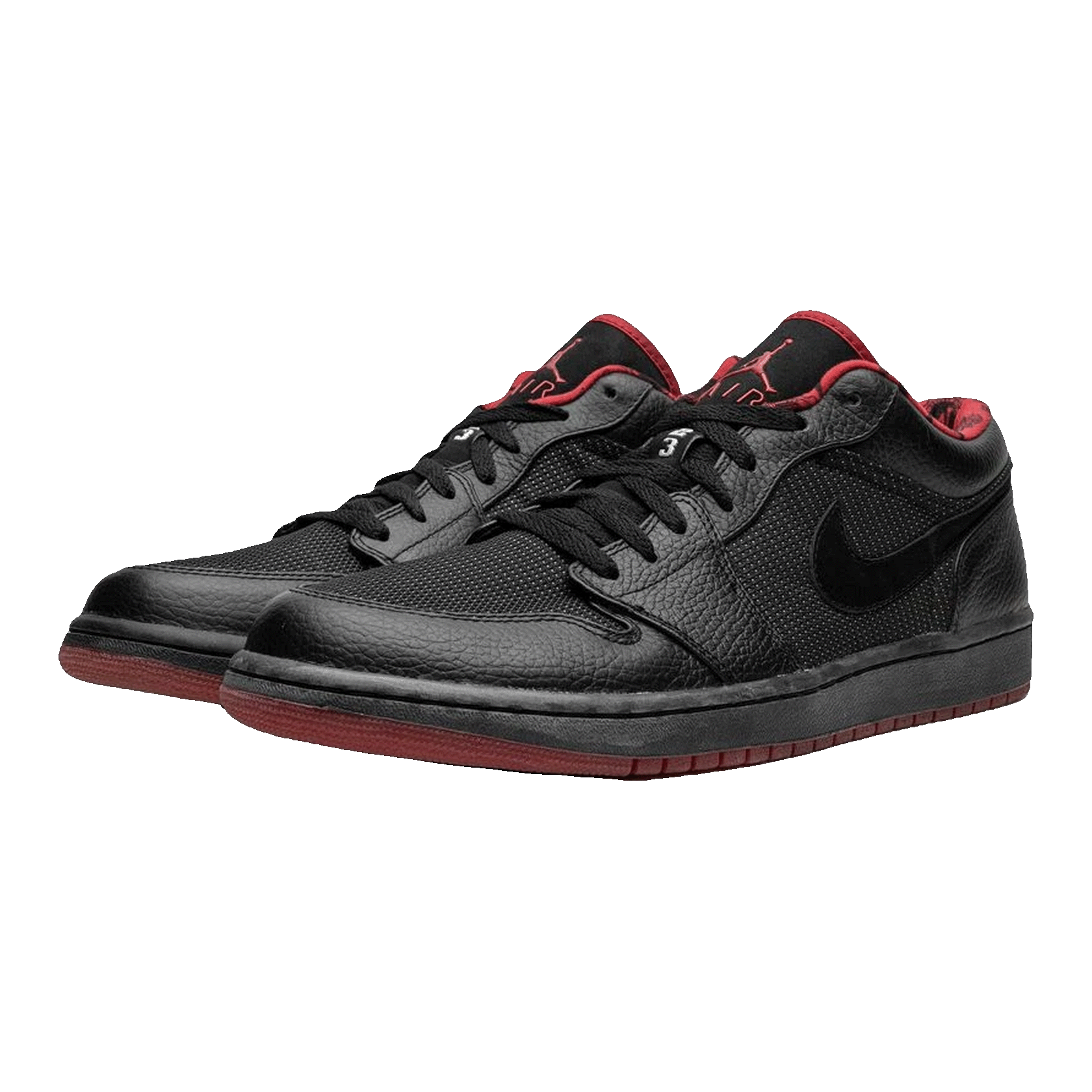 Nike Air Jordan 1 Retro Low Black Metallic Silver Varsity Red Side 309192-001