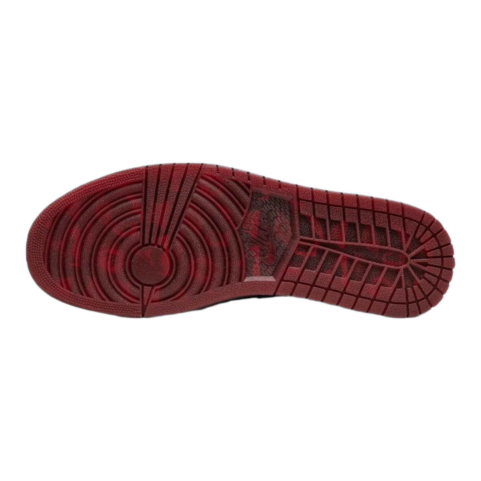 Nike Air Jordan 1 Retro Low Black Metallic Silver Varsity Red Sohle