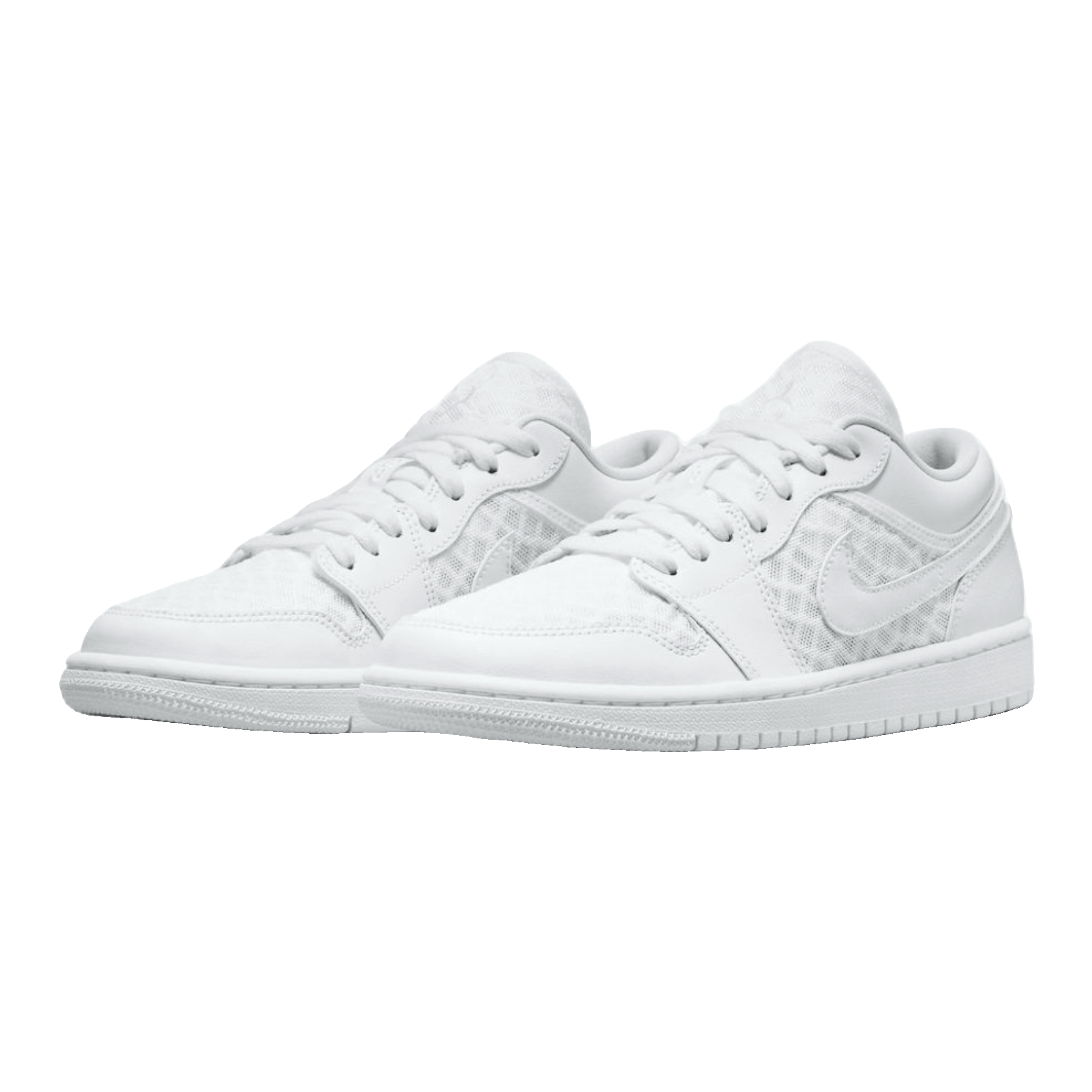Nike Air Jordan 1 Retro Low Breathe Triple White (W) Side