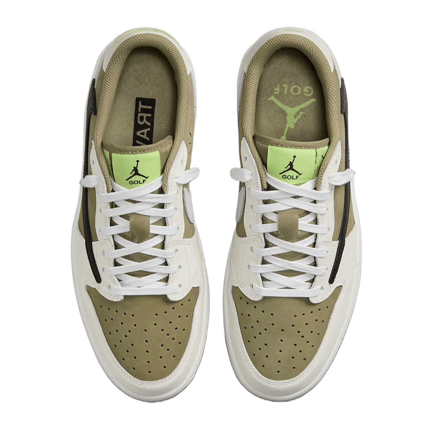 Nike Air Jordan 1 Retro Low Golf Travis Scott Neutral Olive Oben