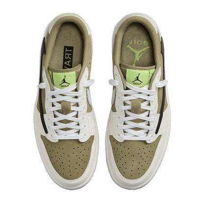 Nike Air Jordan 1 Retro Low Golf Travis Scott Neutral Olive Oben