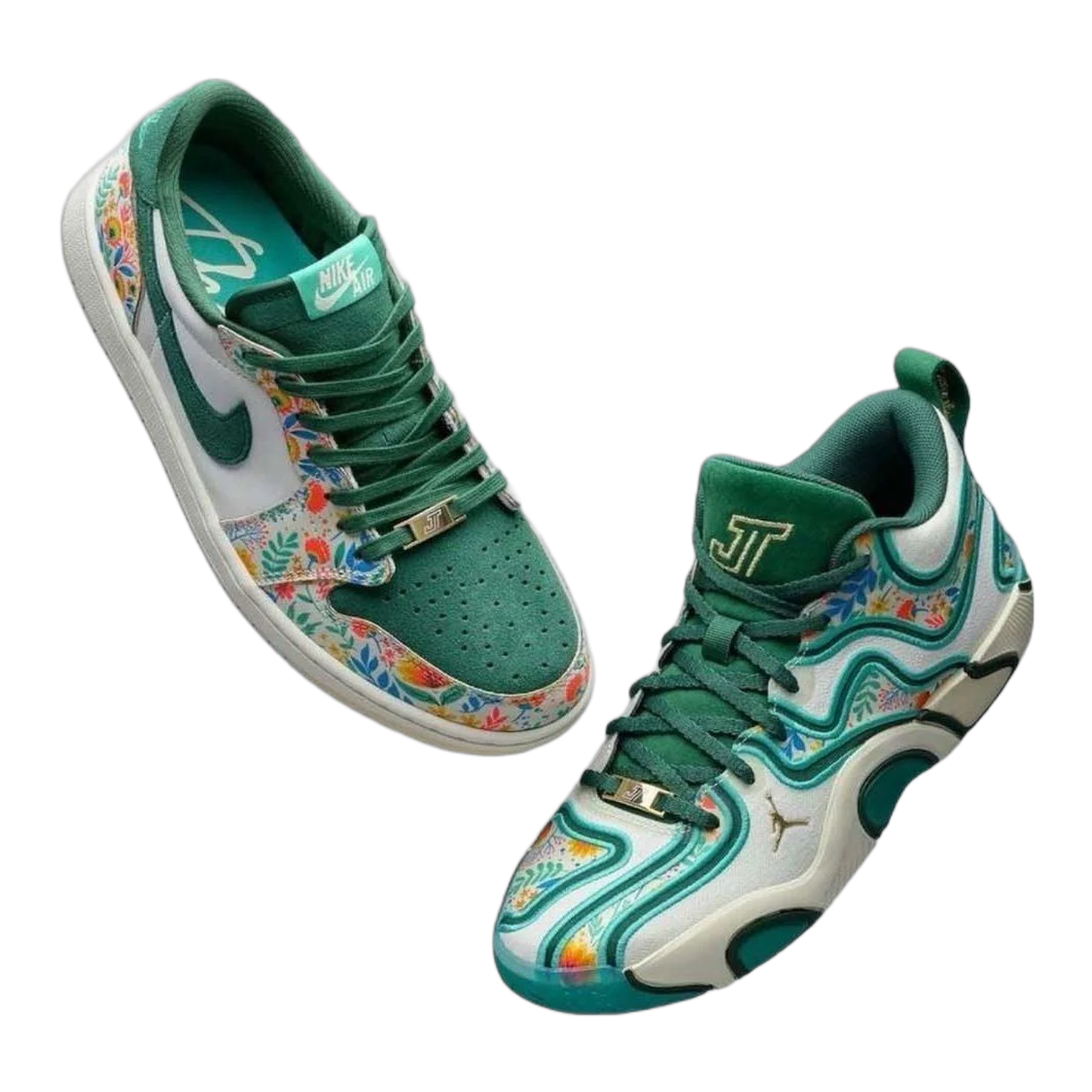 Nike Air Jordan 1 Retro Low OG & Jordan Tatum 3 Jayson Tatum Welcome to the Garden Pack (Pack) HQ5570-100/HQ5571-900