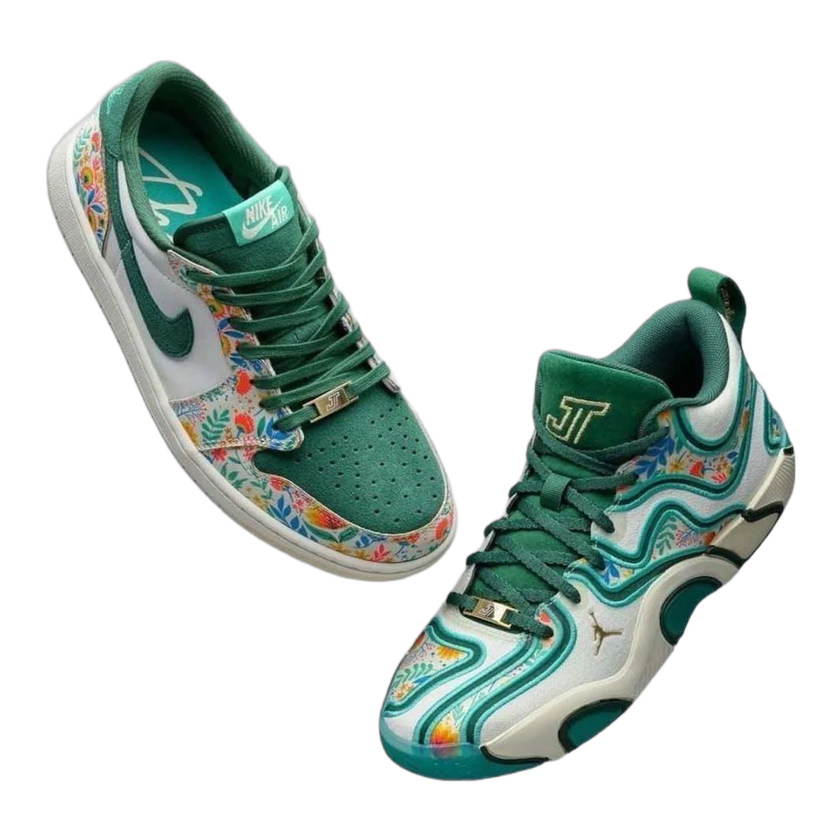 Nike Air Jordan 1 Retro Low OG & Jordan Tatum 3 Jayson Tatum Welcome to the Garden Pack (Pack) HQ5570-100/HQ5571-900