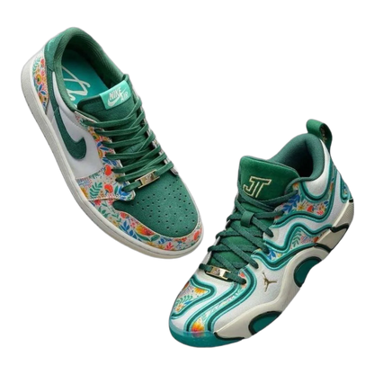 Nike Air Jordan 1 Retro Low OG & Jordan Tatum 3 Jayson Tatum Welcome to the Garden Pack (Pack) HQ5570-100/HQ5571-900