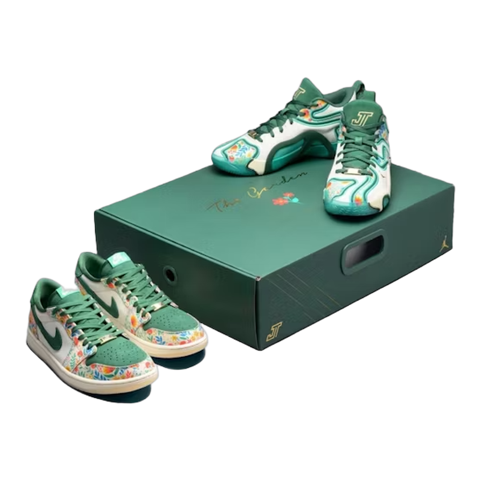 Nike Air Jordan 1 Retro Low OG & Jordan Tatum 3 Jayson Tatum Welcome to the Garden Pack (Pack) HQ5570-100/HQ5571-900