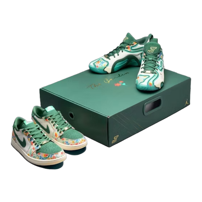 Nike Air Jordan 1 Retro Low OG & Jordan Tatum 3 Jayson Tatum Welcome to the Garden Pack (Pack) HQ5570-100/HQ5571-900