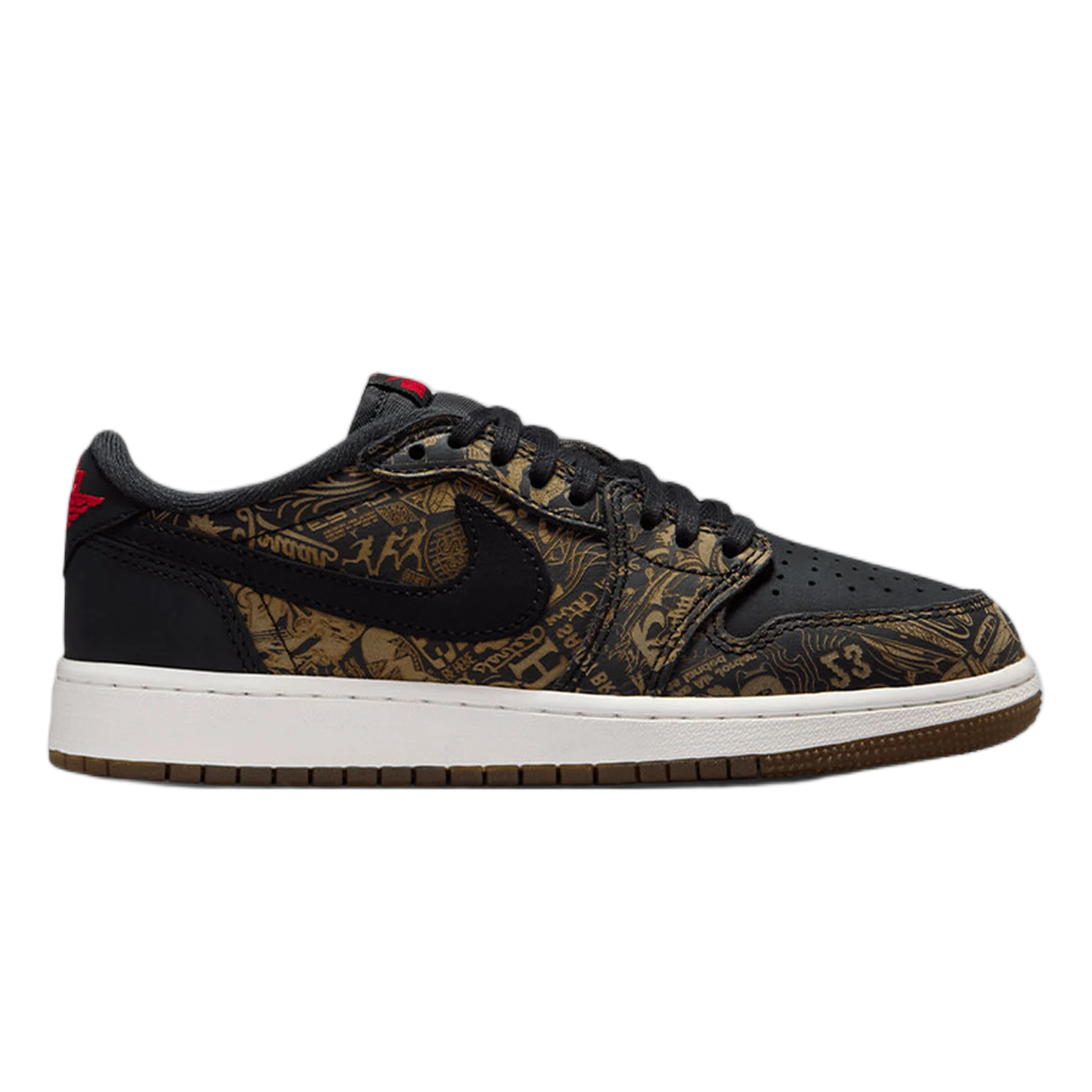 Nike Air Jordan 1 Retro Low OG Laser Black University Red (GS) IV7010-001