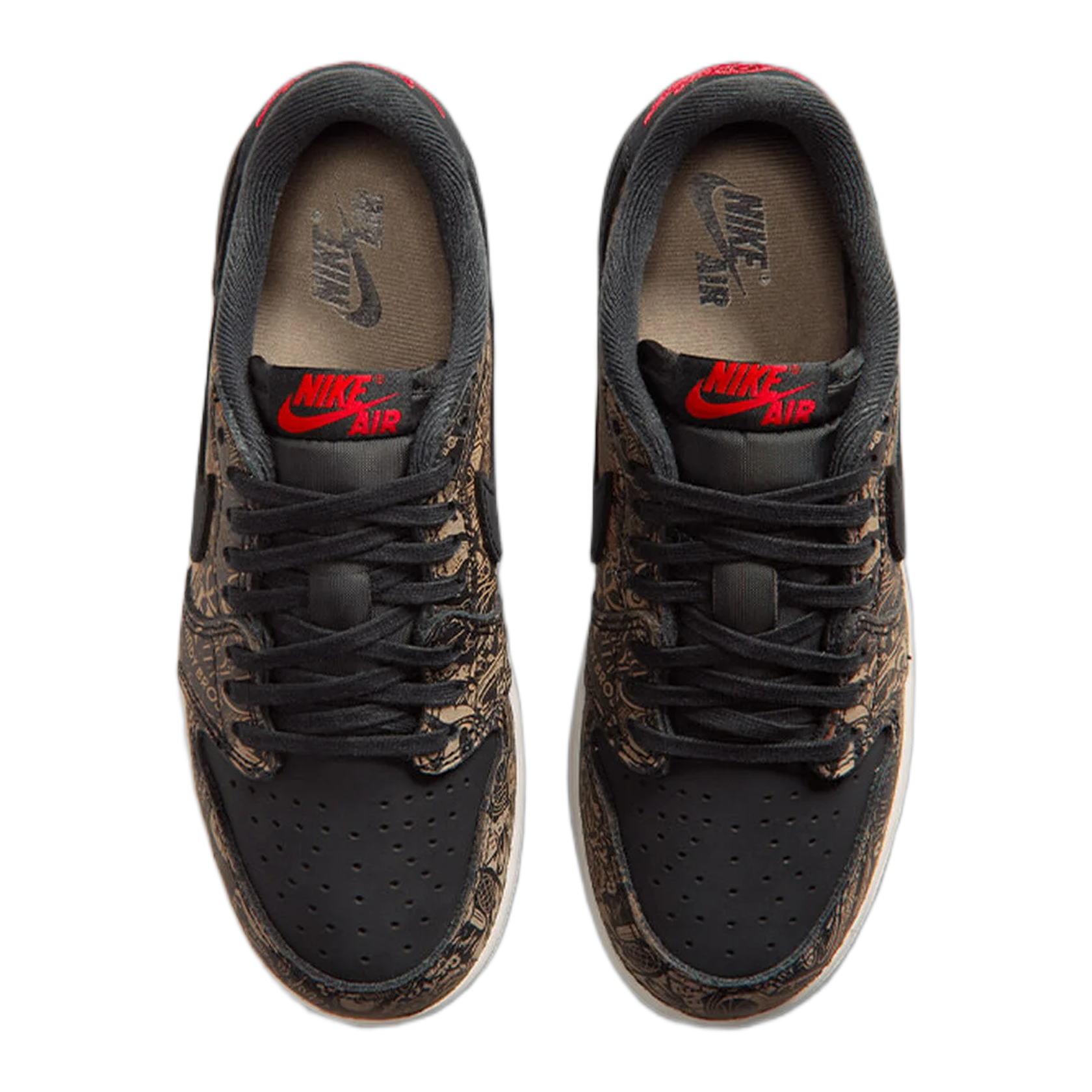 Nike Air Jordan 1 Retro Low OG Laser Black University Red (GS) Oben IV7010-001