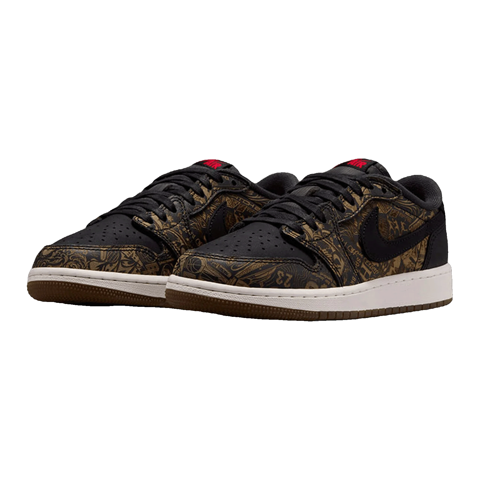 Nike Air Jordan 1 Retro Low OG Laser Black University Red (GS) Side IV7010-001