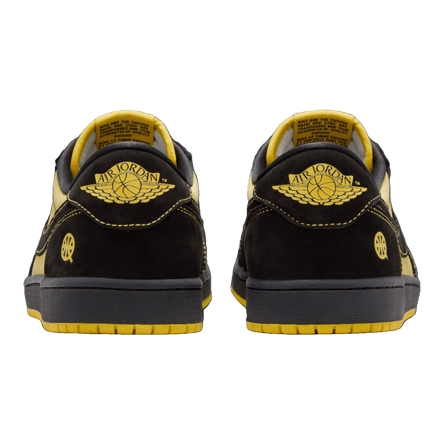 Nike Air Jordan 1 Retro Low OG Quai 54 Black Tour Yellow Red Back