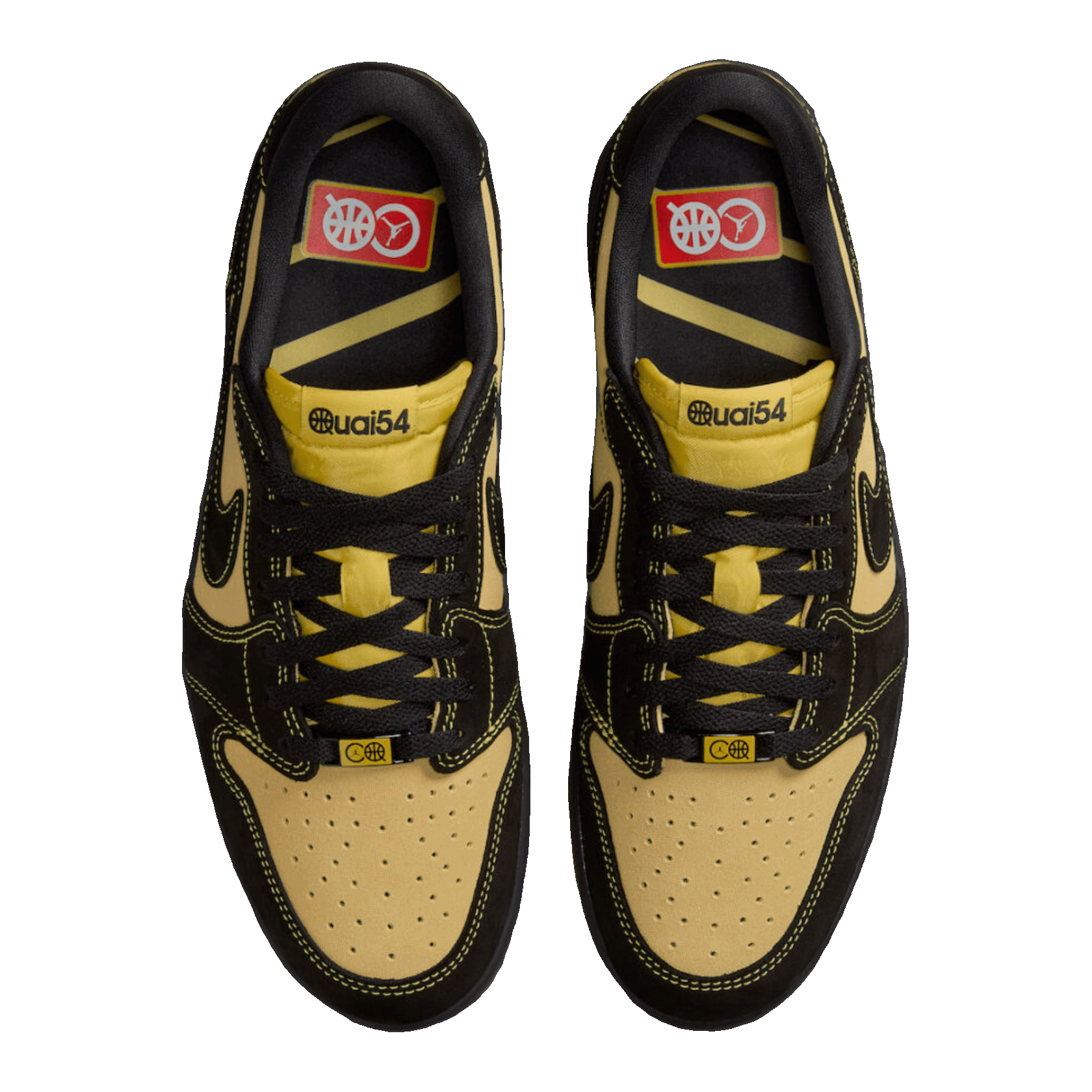 Nike Air Jordan 1 Retro Low OG Quai 54 Black Tour Yellow Red Oben