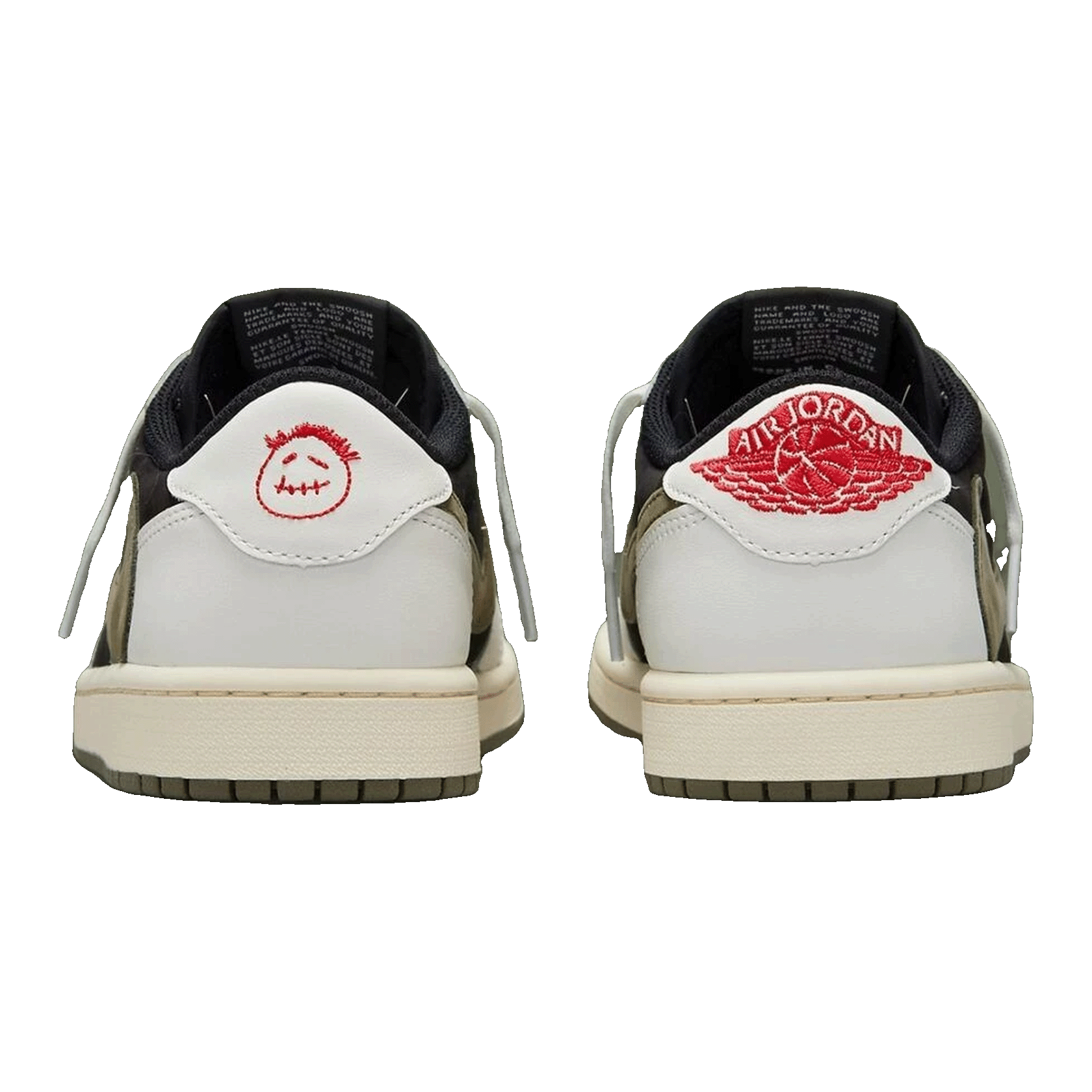 Nike Air Jordan 1 Retro Low OG SP Travis Scott Olive (Friends and Family) (W) Back WMJDLS-452/DZ4137-106 (F&F)