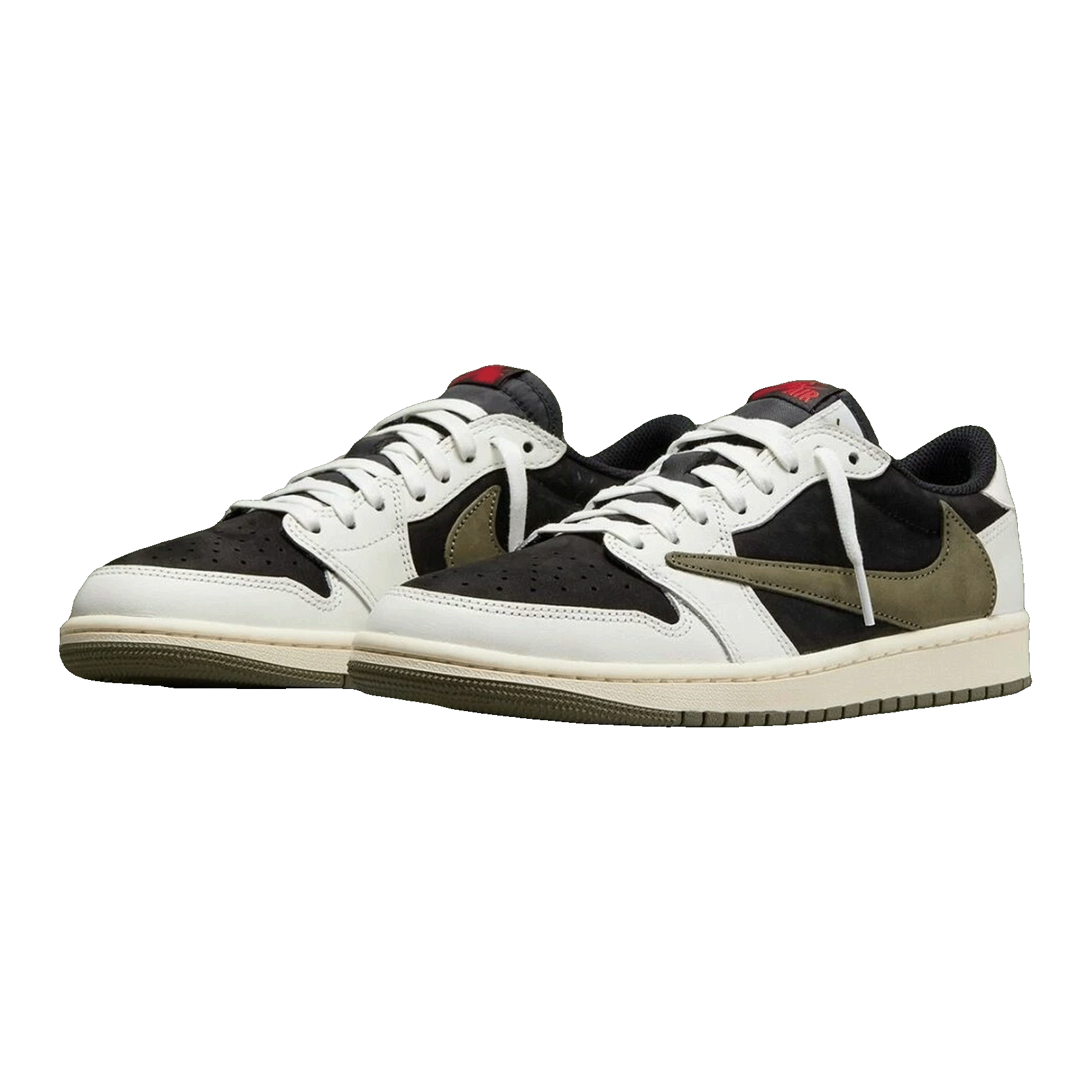 Nike Air Jordan 1 Retro Low OG SP Travis Scott Olive (Friends and Family) (W) Side WMJDLS-452/DZ4137-106 (F&F)