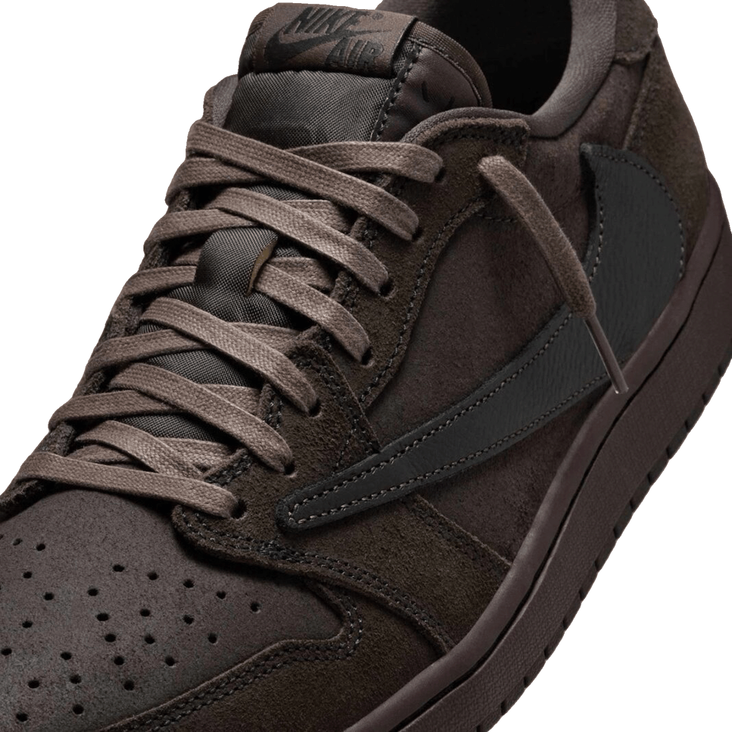 Nike Air Jordan 1 Retro Low OG SP Travis Scott Velvet Brown Tongue