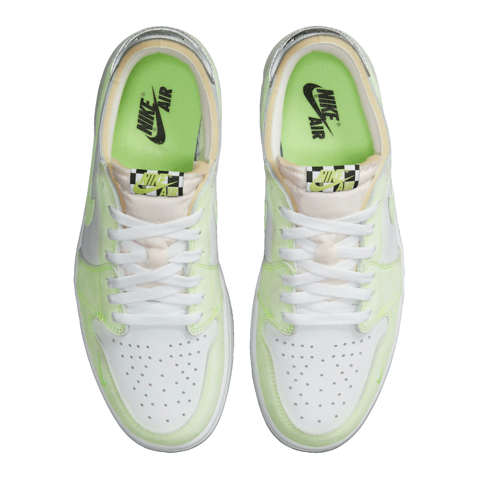 Nike Air Jordan 1 Retro Low White Ghost Green Black Oben