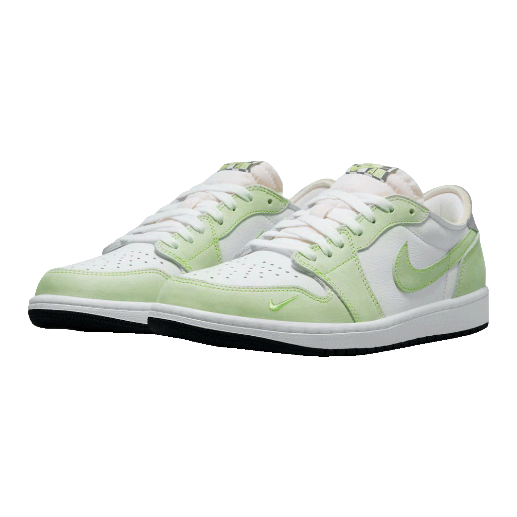 Nike Air Jordan 1 Retro Low White Ghost Green Black Side
