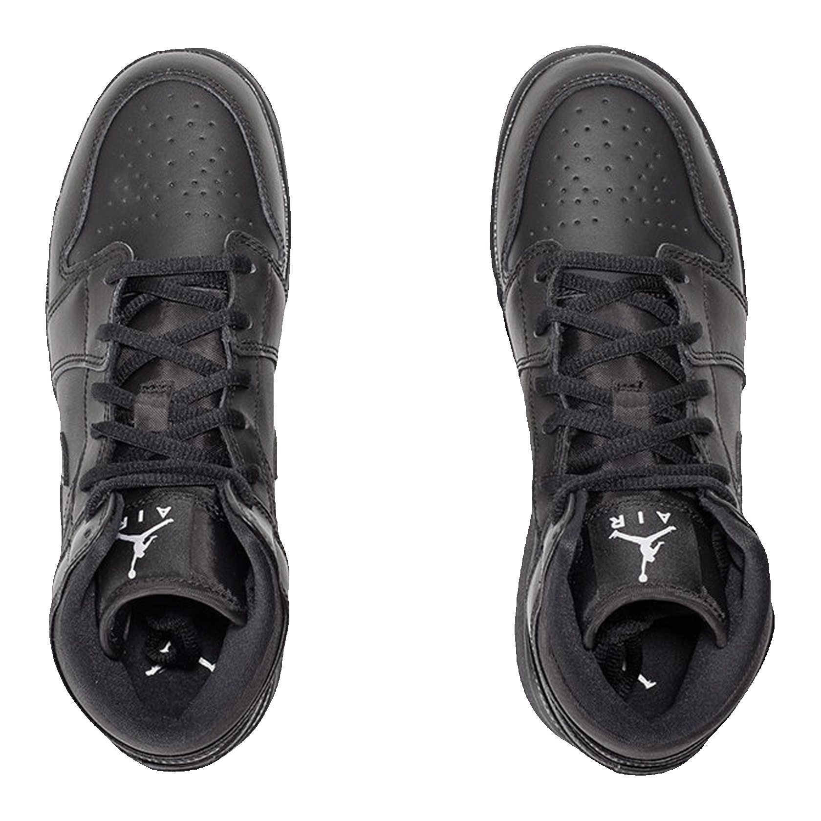 Nike Air Jordan 1 Retro Mid Black (2016) (GS) Oben