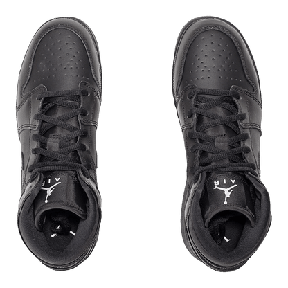 Nike Air Jordan 1 Retro Mid Black (2016) (GS) Oben