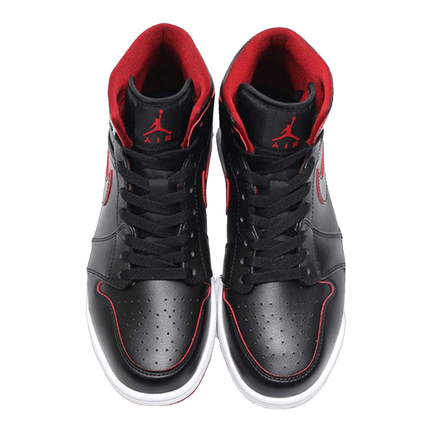 Nike Air Jordan 1 Retro Mid Black Red White Oben