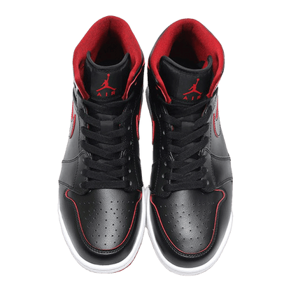 Nike Air Jordan 1 Retro Mid Black Red White Oben