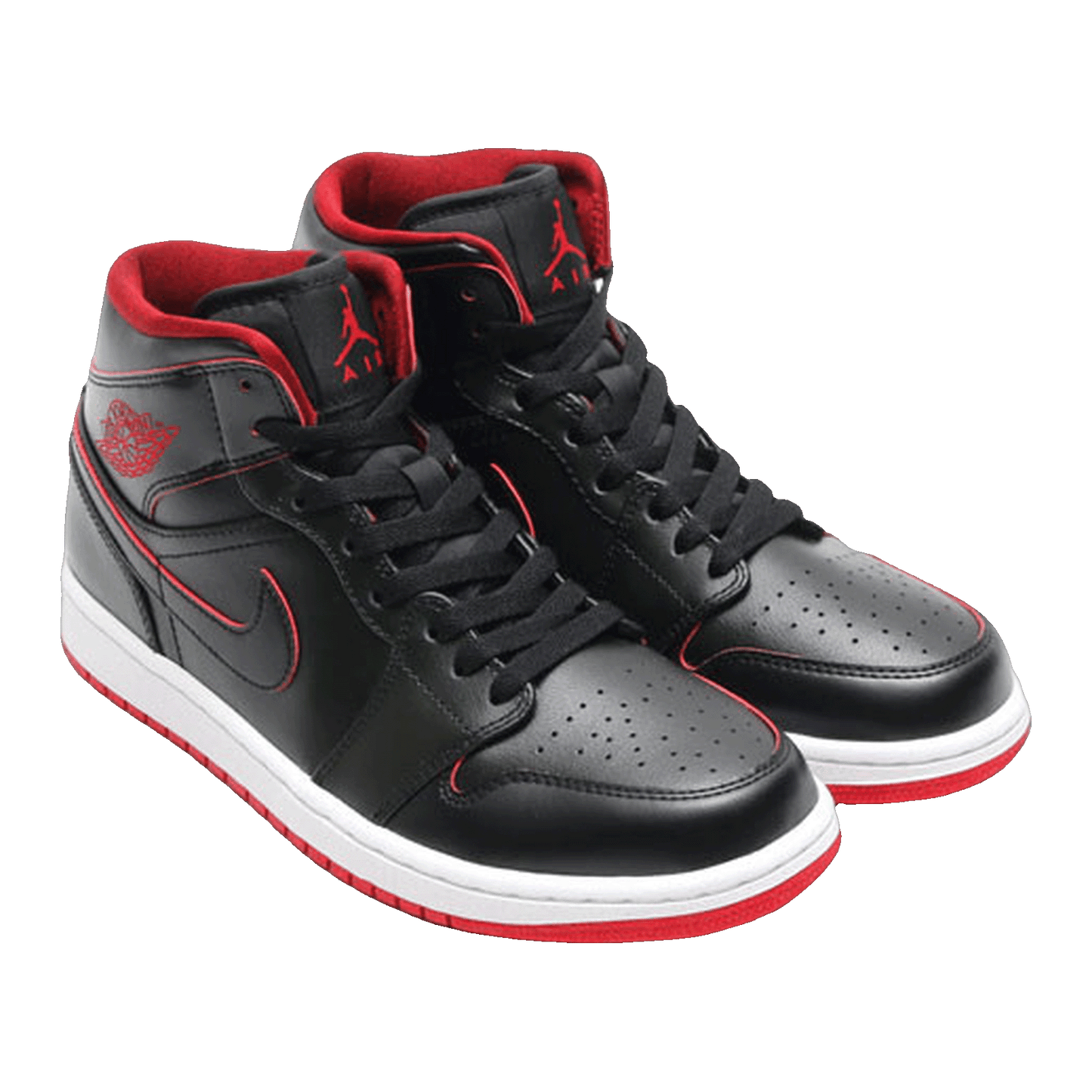 Nike Air Jordan 1 Retro Mid Black Red White Side