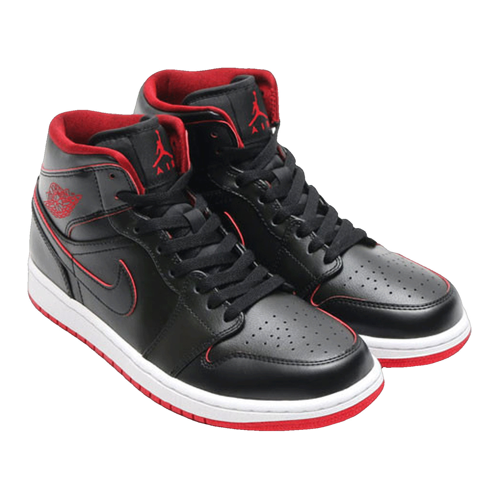 Nike Air Jordan 1 Retro Mid Black Red White Side