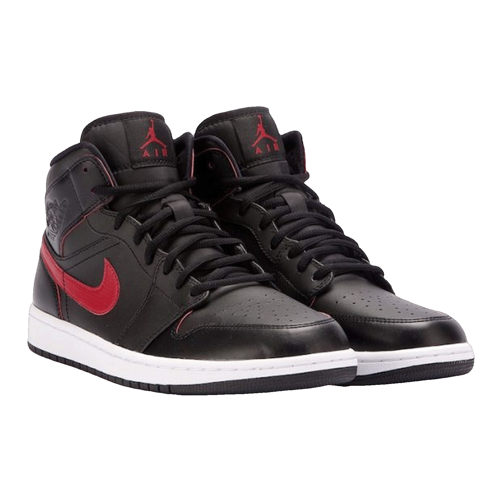 Nike Air Jordan 1 Retro Mid Black Team Red Side