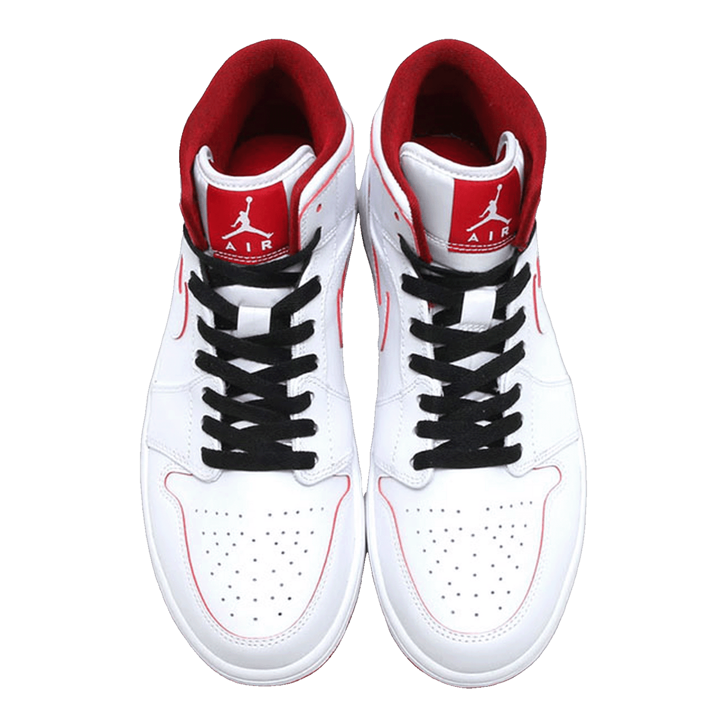 Nike Air Jordan 1 Retro Mid Team Red Black Oben