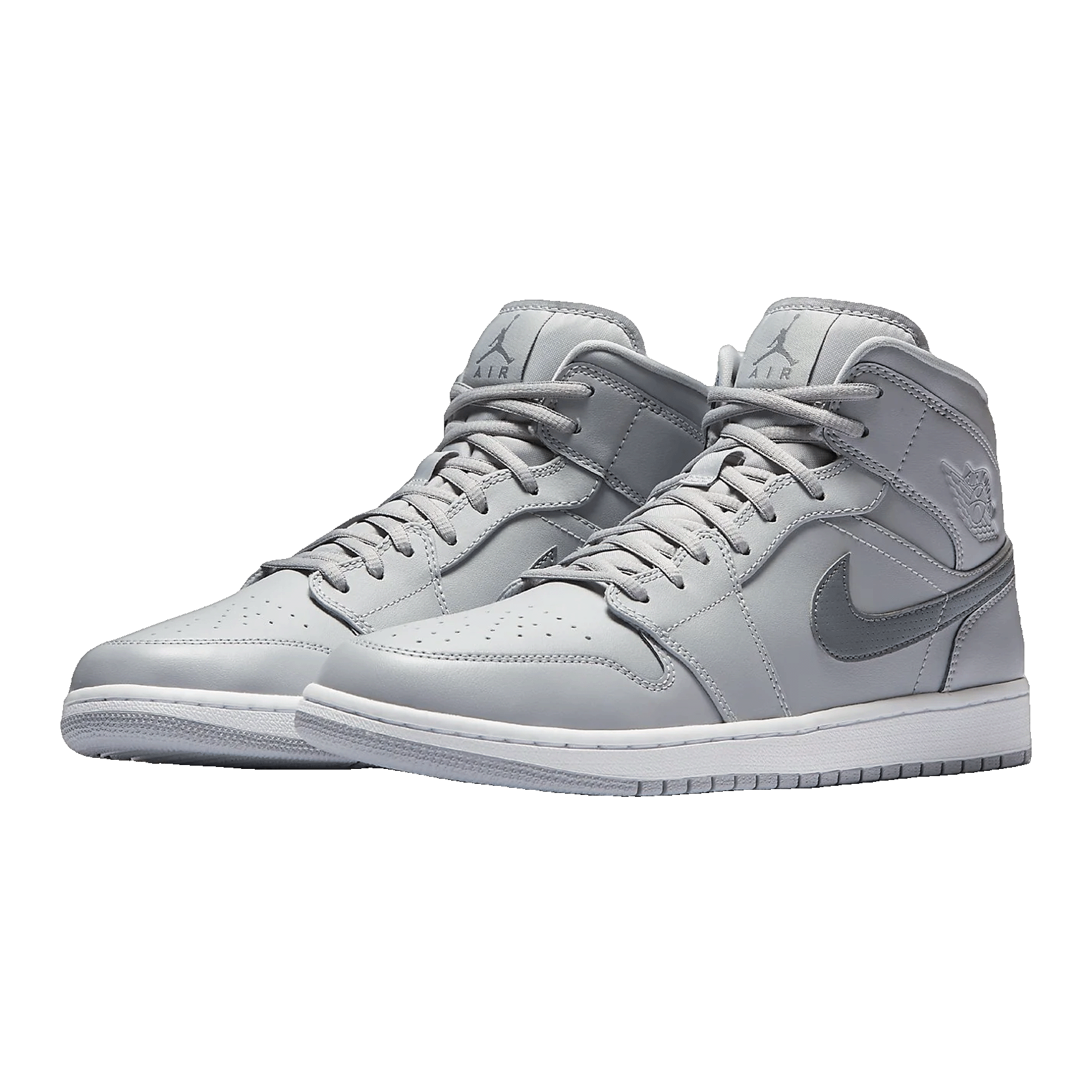 Nike Air Jordan 1 Retro Mid Wolf Grey Cool Grey Side