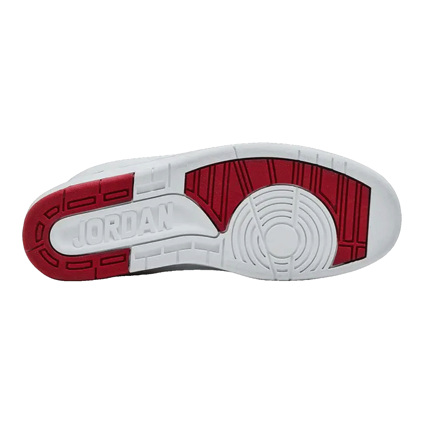 Nike Air Jordan 2 Retro Low White Varsity Red Sohle