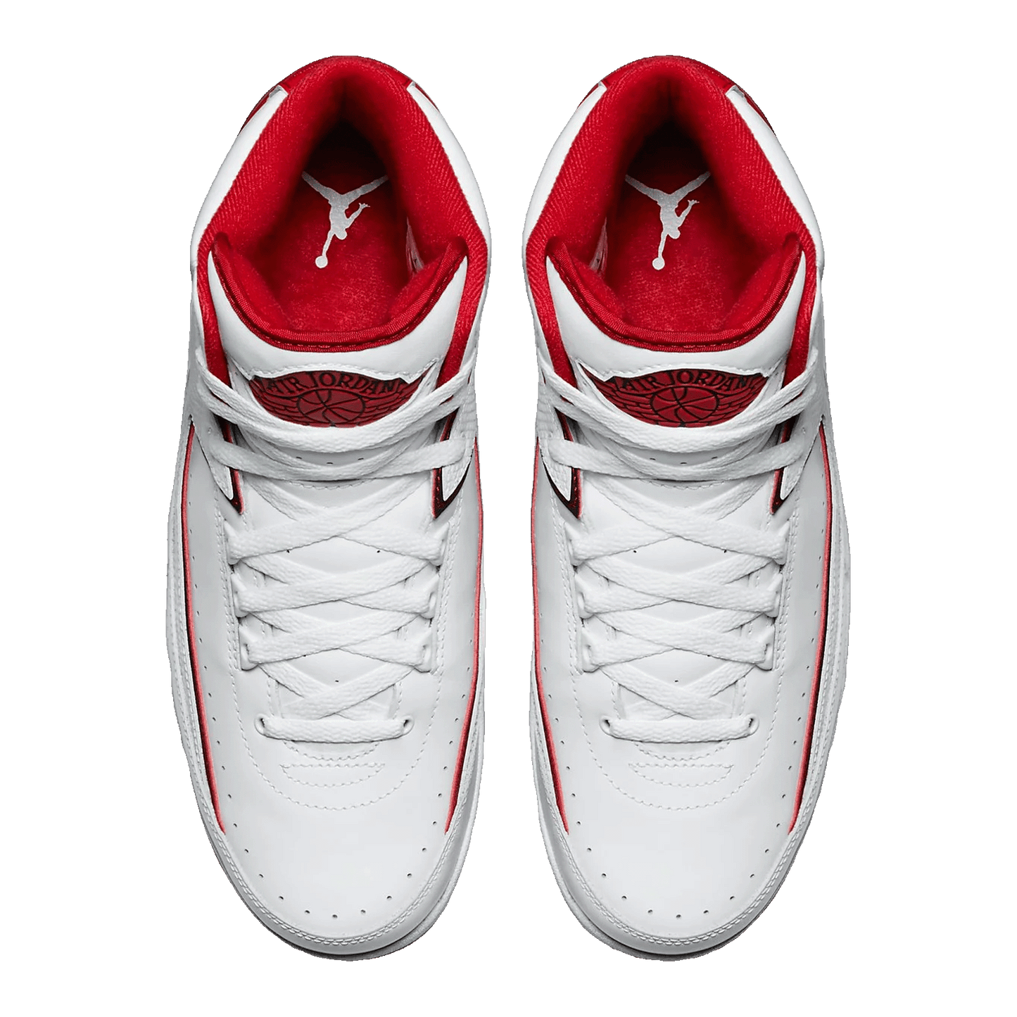 Nike Air Jordan 2 Retro White Red (2014) Oben 385475-102