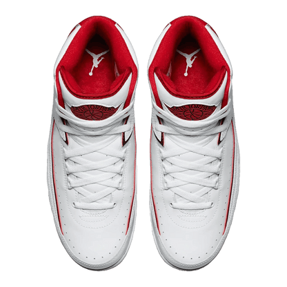 Nike Air Jordan 2 Retro White Red (2014) Oben 385475-102