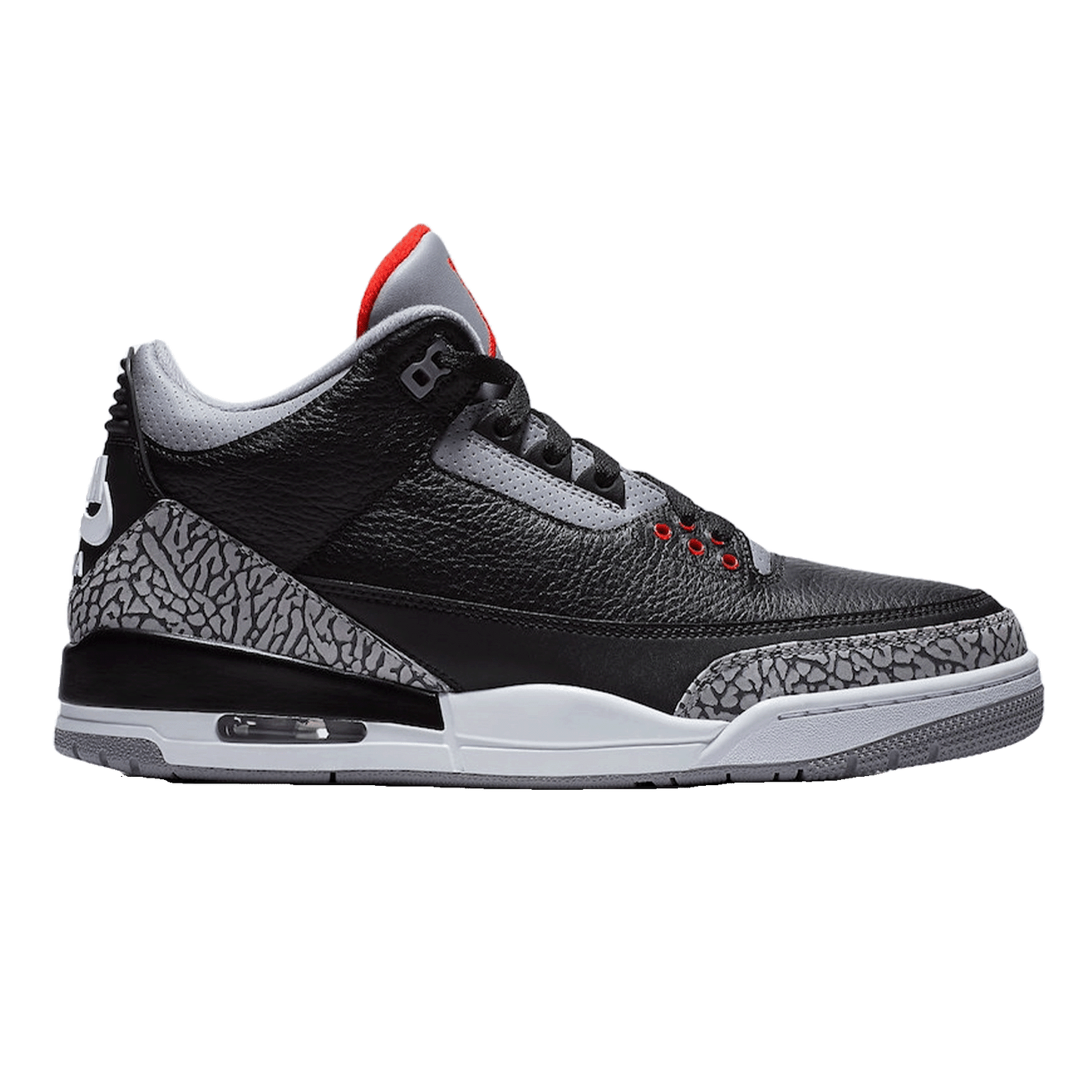 Black cement jordan 3s best sale