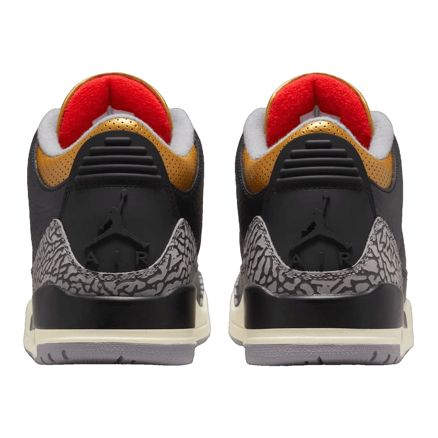 Nike Air Jordan 3 Retro Black Cement Gold (W) Back CK9246-067