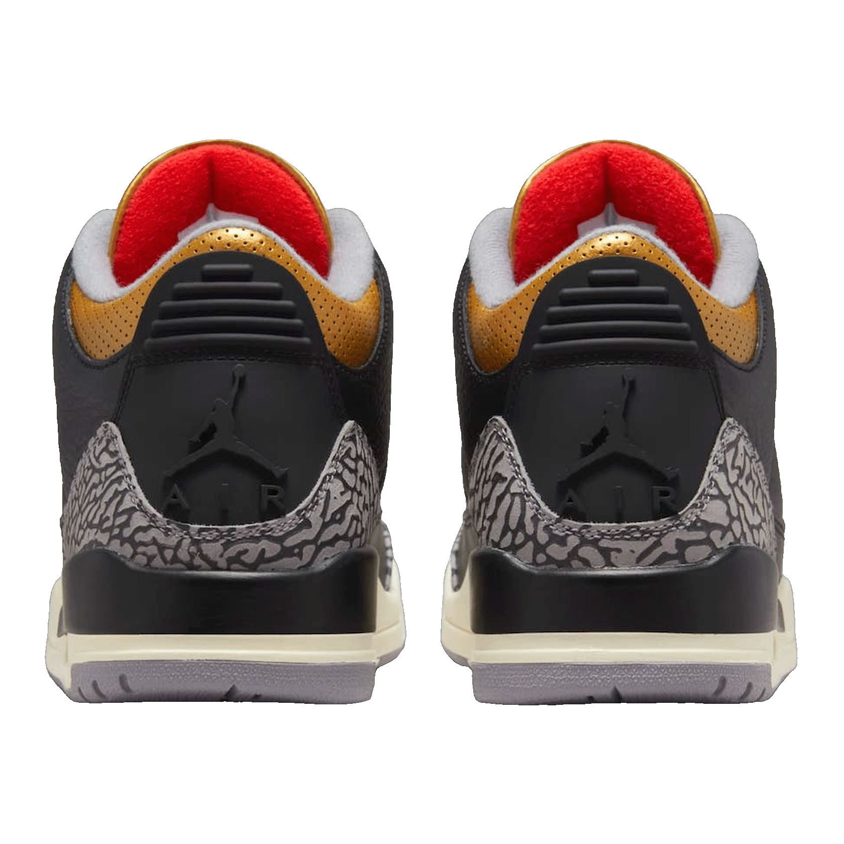 Nike Air Jordan 3 Retro Black Cement Gold (W) Back CK9246-067