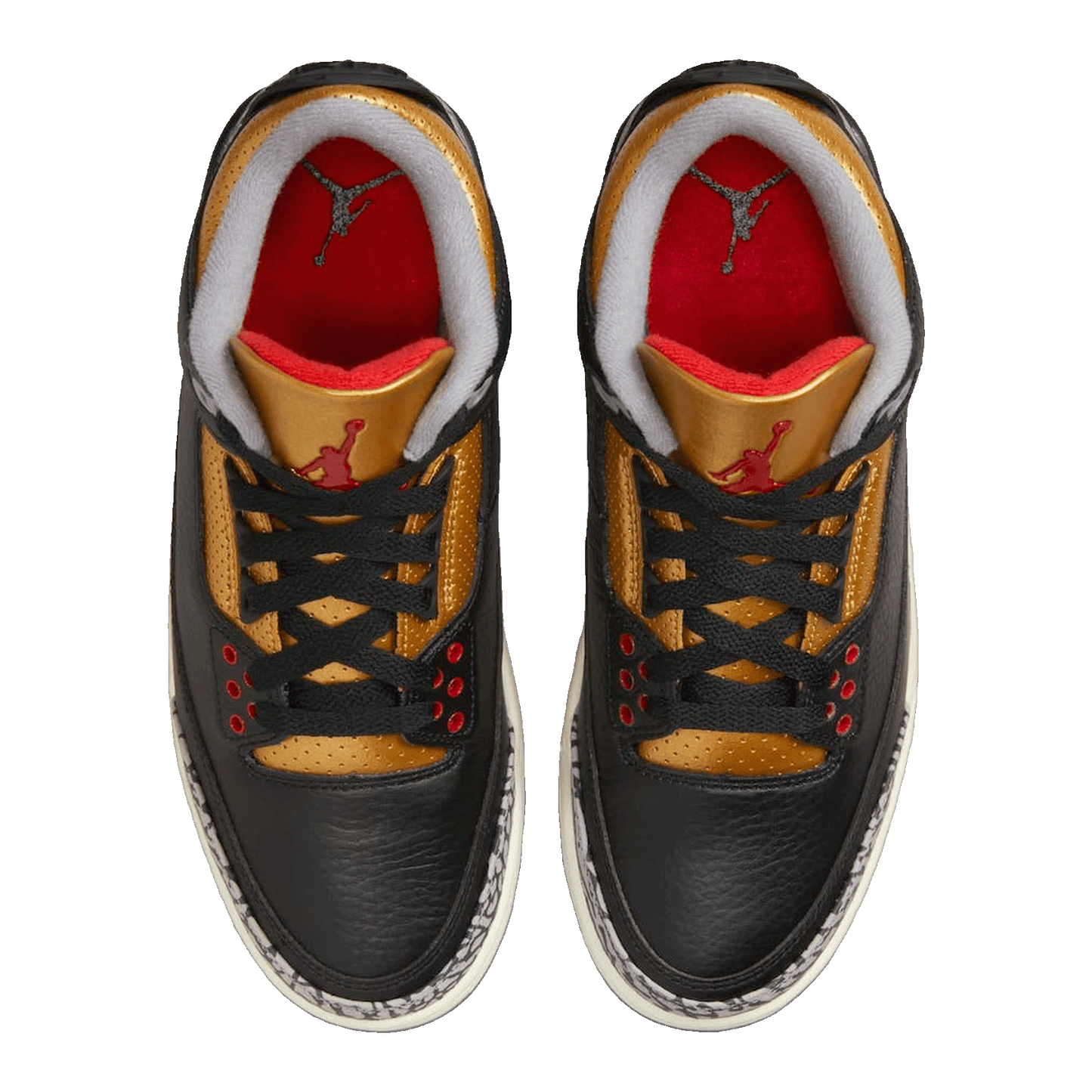 Nike Air Jordan 3 Retro Black Cement Gold (W) Oben CK9246-067