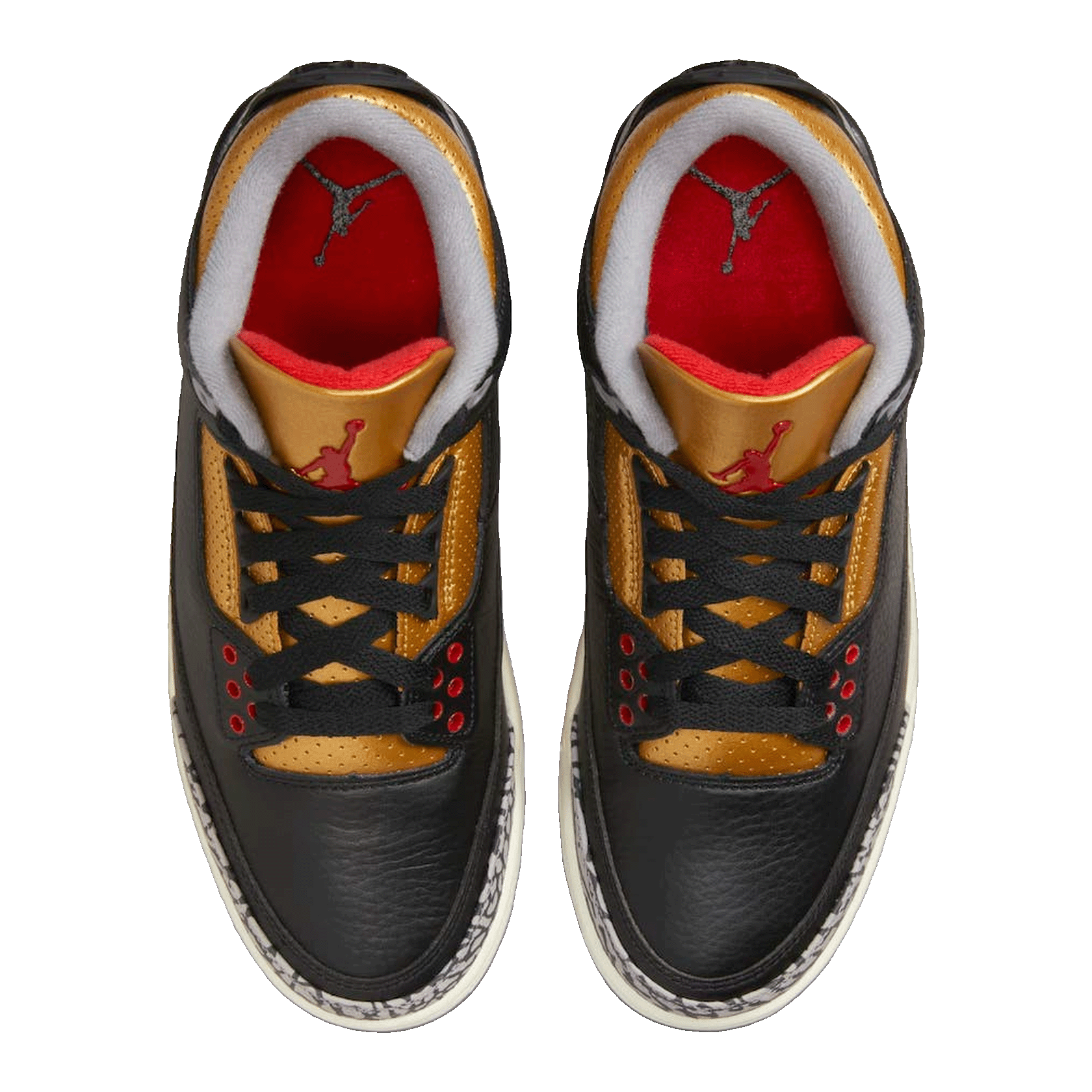 Nike Air Jordan 3 Retro Black Cement Gold (W) Oben CK9246-067