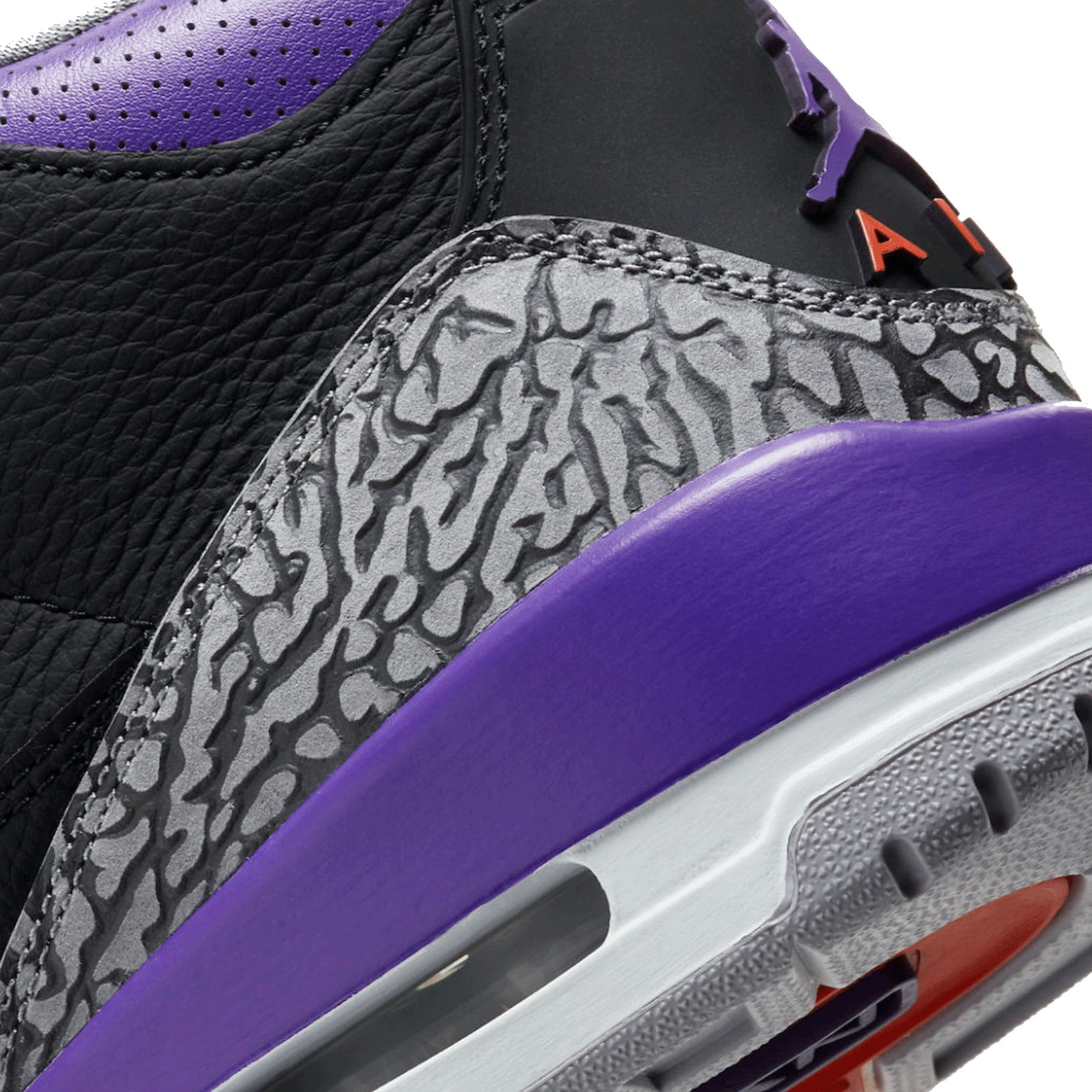 Nike Air Jordan 3 Retro Black Court Purple Back 2