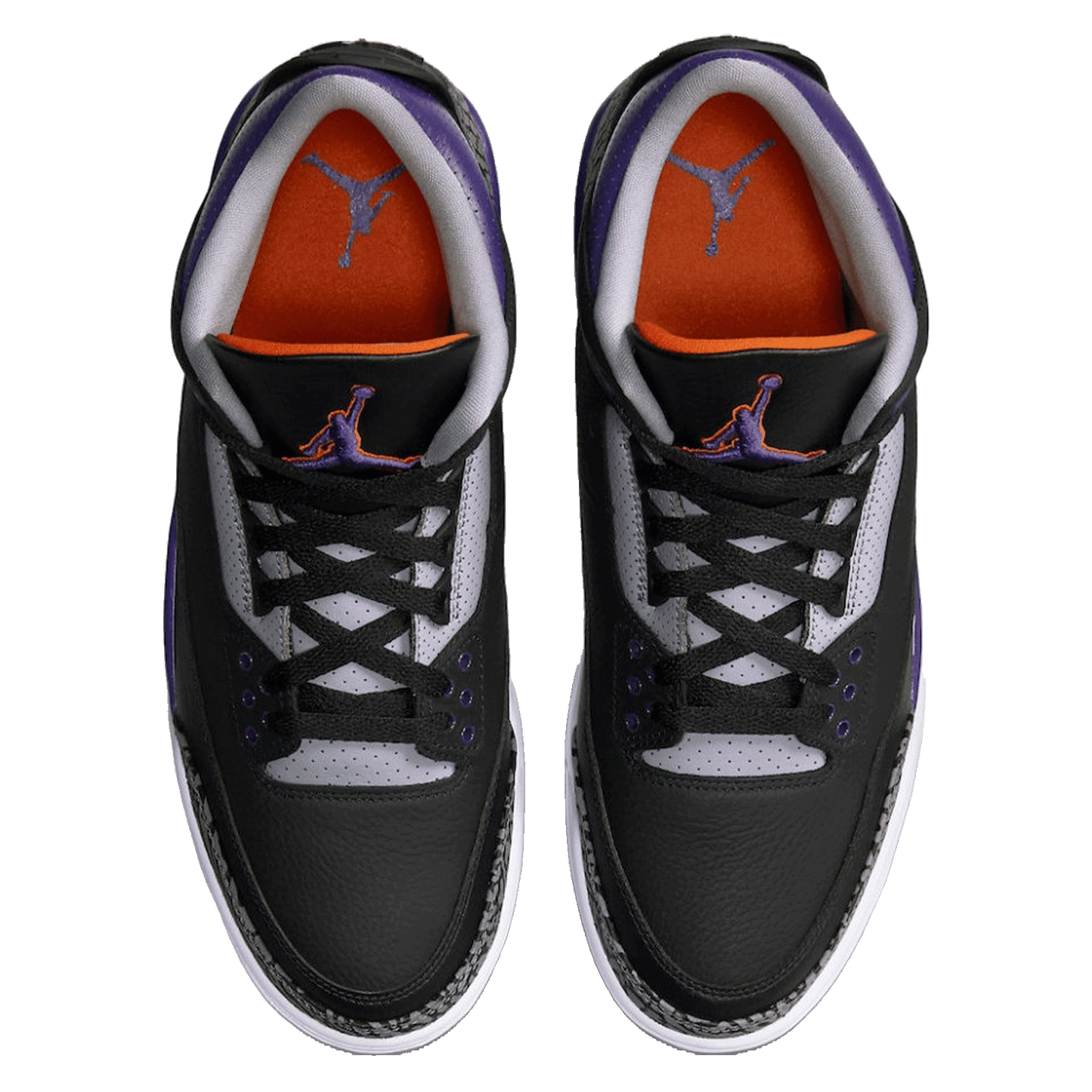 Nike Air Jordan 3 Retro Black Court Purple Oben
