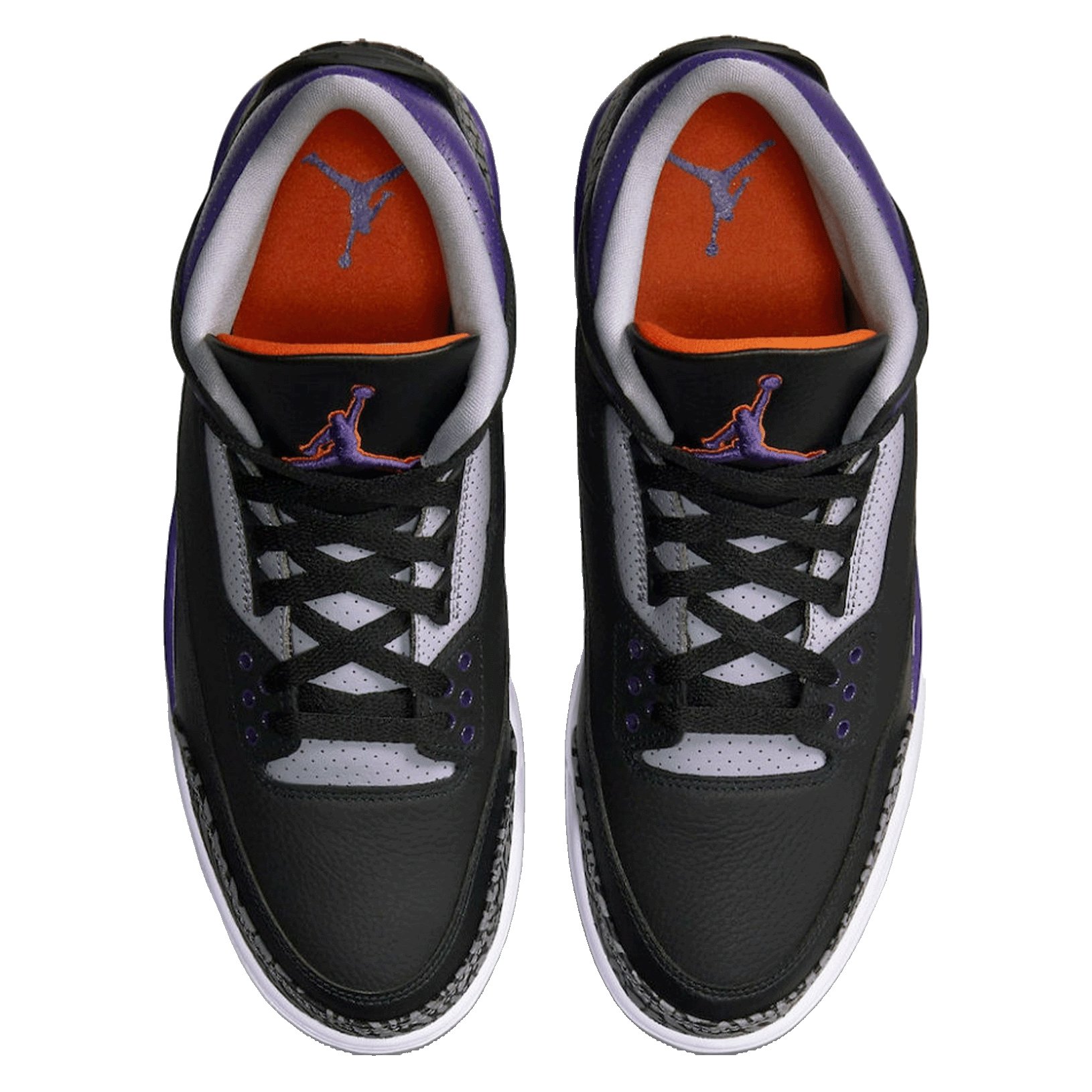Nike Air Jordan 3 Retro Black Court Purple Oben