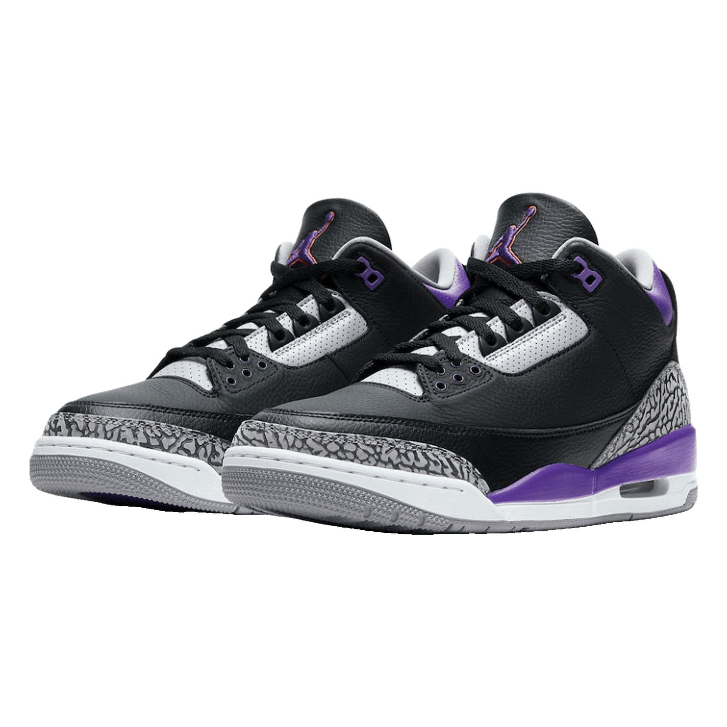 Nike Air Jordan 3 Retro Black Court Purple Side